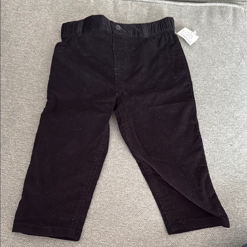 First Impressions Black Casual Corduroy Bottoms